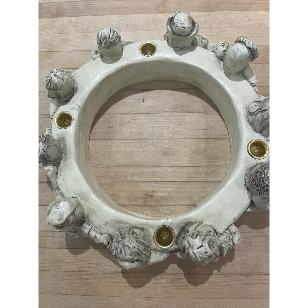 Vintage Abbey Press Advent Wreath Candle Holder Children of the World Resin